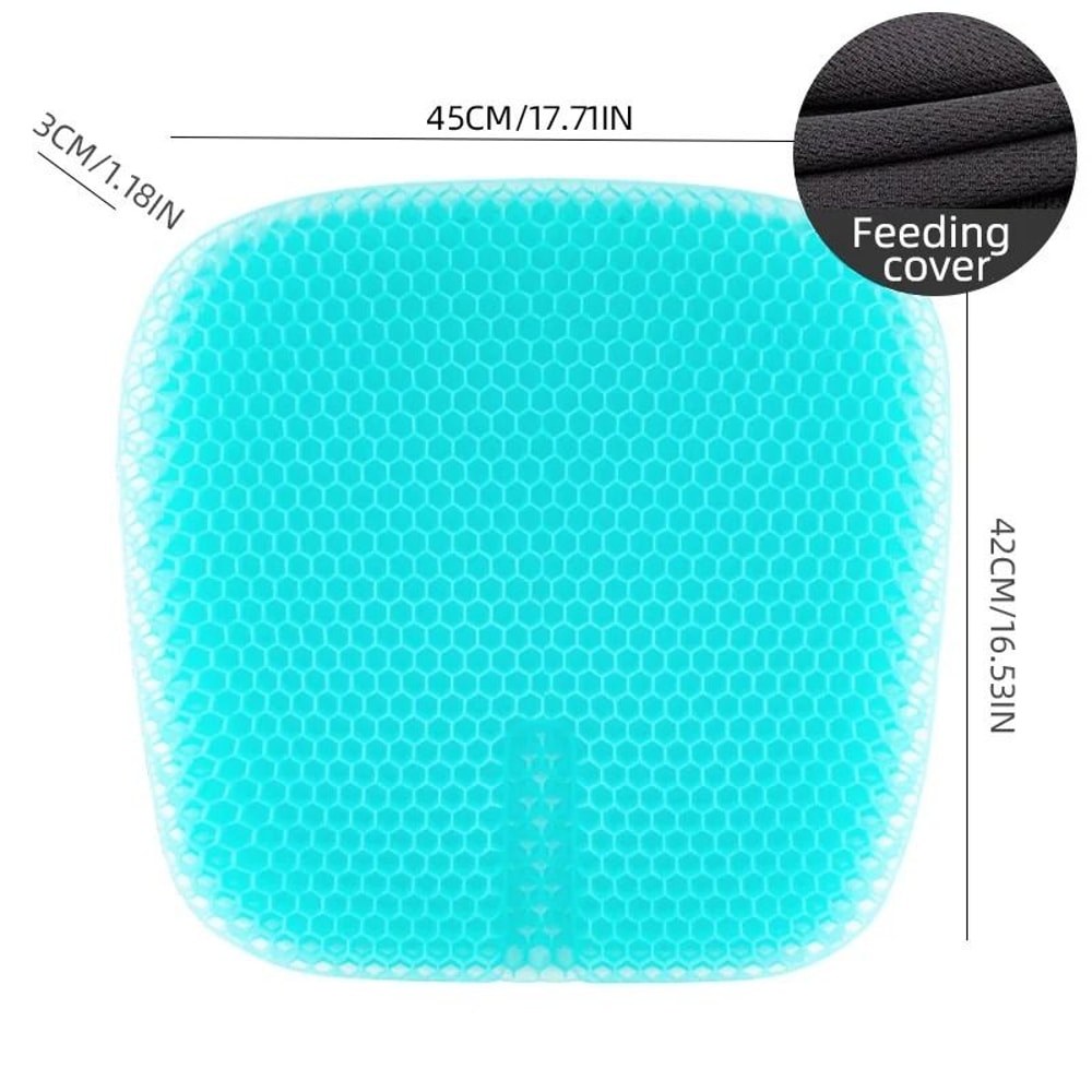 TPE Gel Seat Cushion Honeycomb Double Layer Square Pad For Office Chair Car Seat And Breathable Coo 6