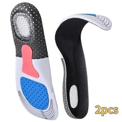 6 pack orthopedic silicone insoles for arch support and shock absorption comfort for running or plantar fasciitis relief