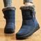 Womens Waterproof Fur Lined Winter Boots 2024 Ankle Snow Shoes With Low Heel For Cold Weather Comfo 4