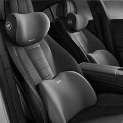 car memory foam neck and lumbar support pillow ergonomic headrest cushion for driving comfort and back protection