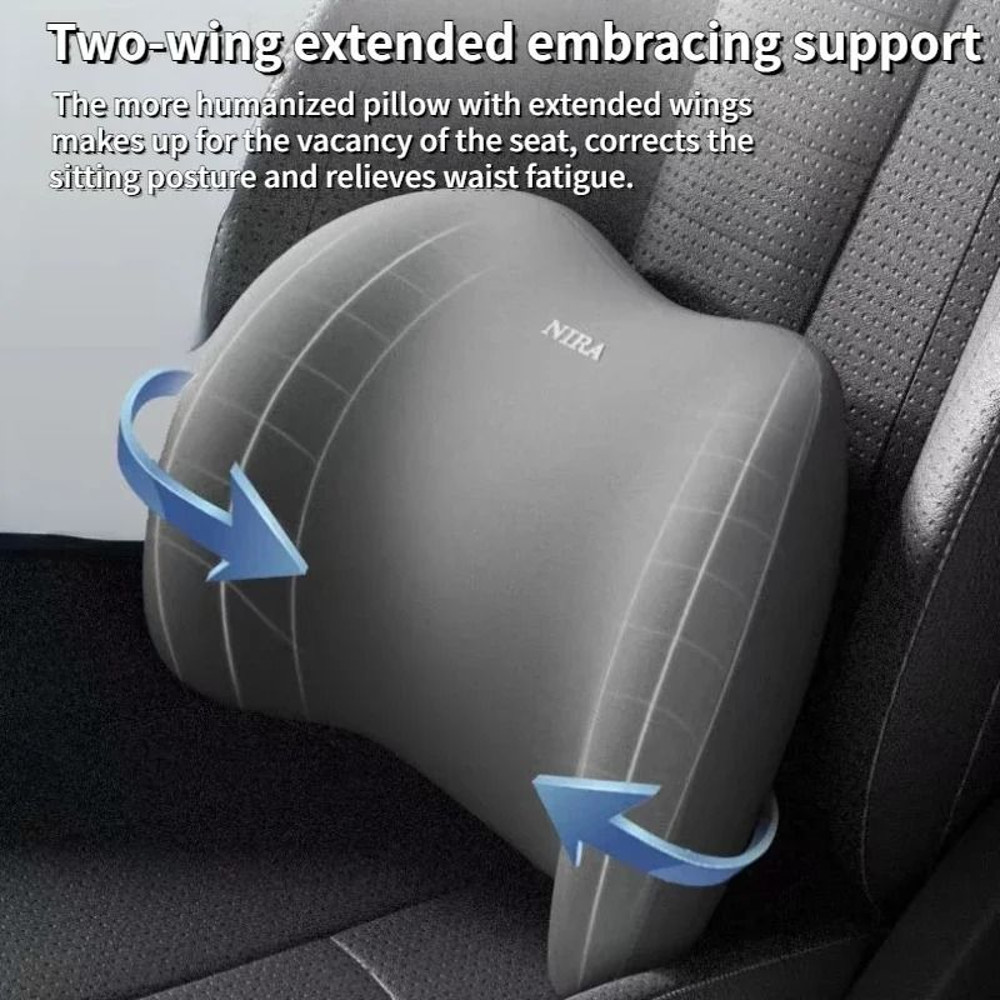 Car Memory Foam Neck And Lumbar Support Pillow Ergonomic Headrest Cushion For Driving Comfort And B 5