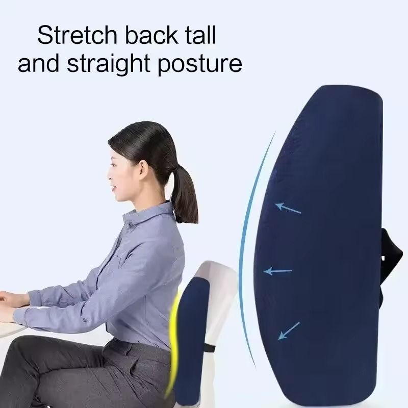 Car Seat Memory Foam Lumbar Support Cushion With Breathable Mesh Cover For Office And Auto Chair Ba 2