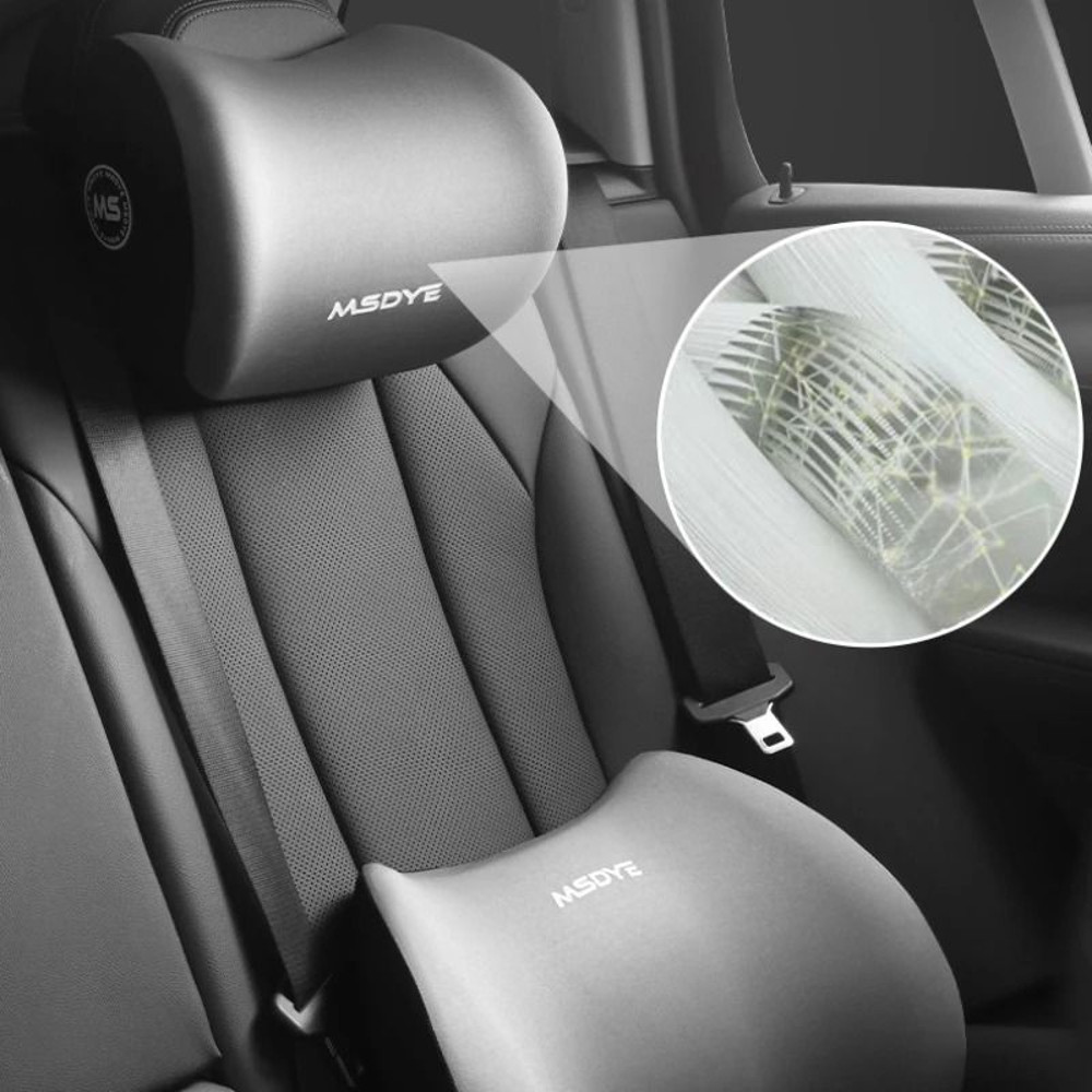 Car Seat Memory Foam Lumbar Shoulder Support Cushion Pillow For Comfortable Driving And Back Relief 1