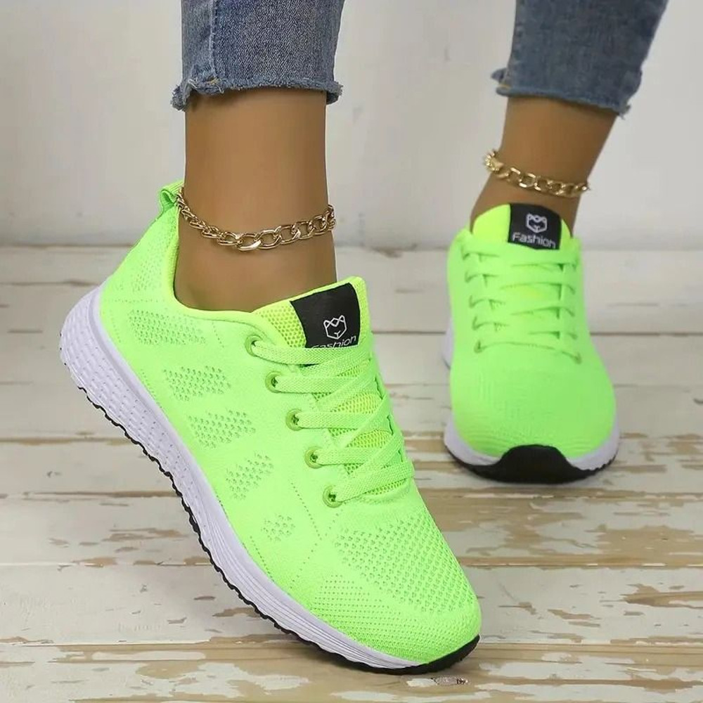 Womens Mesh Casual Platform Sneakers Breathable Lightweight Trainers For Walking Sports And Daily W 10