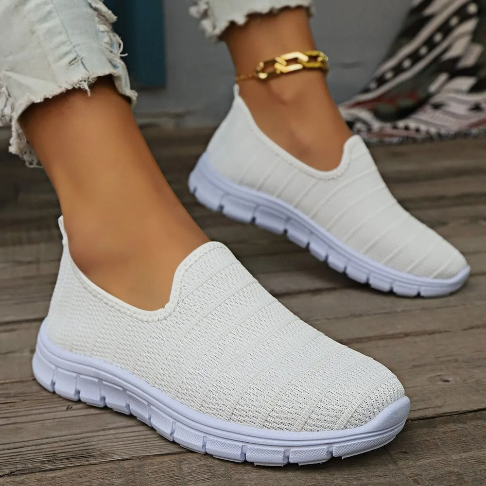 Womens Slip On Mesh Sneakers Summer Casual Lightweight Walking Loafers With Soft Sole And Breathabl 1