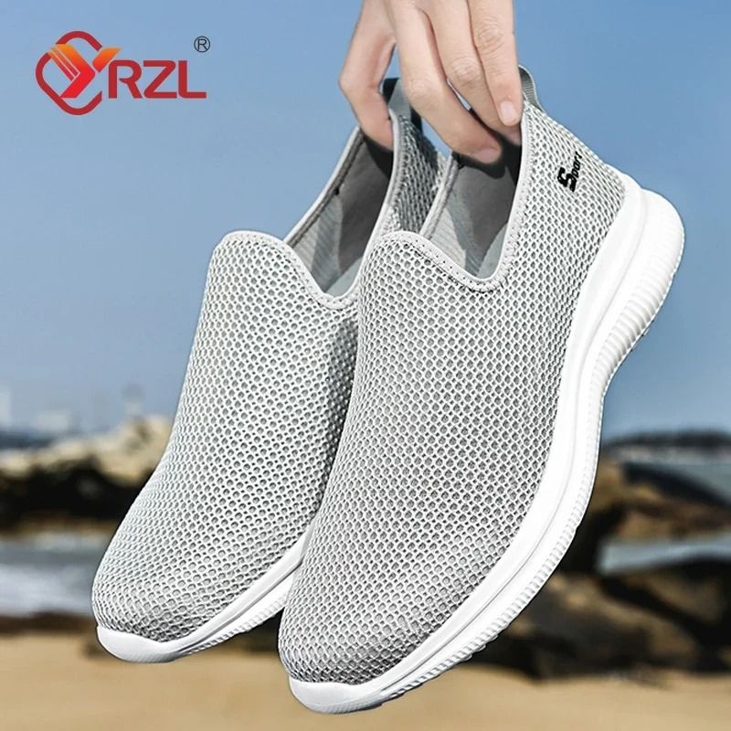 YRZL Mens Mesh Sneakers Lightweight Non Slip Walking Loafers Breathable Unisex Tennis Shoes For Eve 0