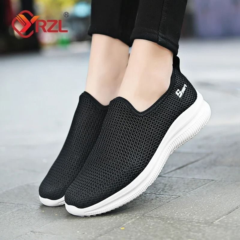 YRZL Mens Mesh Sneakers Lightweight Non Slip Walking Loafers Breathable Unisex Tennis Shoes For Eve 4