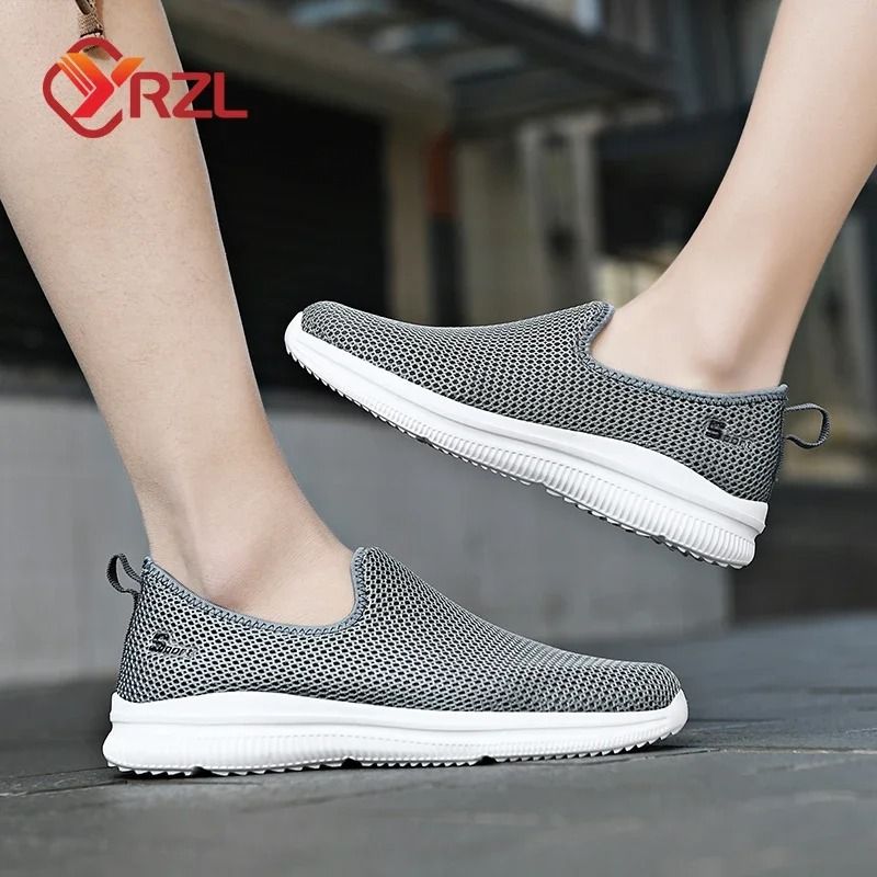 YRZL Mens Mesh Sneakers Lightweight Non Slip Walking Loafers Breathable Unisex Tennis Shoes For Eve 5