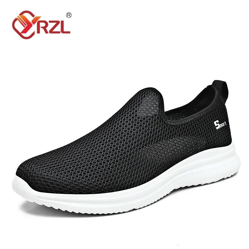 YRZL Mens Mesh Sneakers Lightweight Non Slip Walking Loafers Breathable Unisex Tennis Shoes For Eve 6