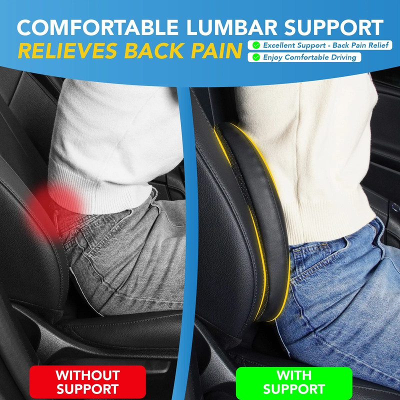 Lumbar Support Memory Foam Back Cushion For Car Office And Wheelchair 5