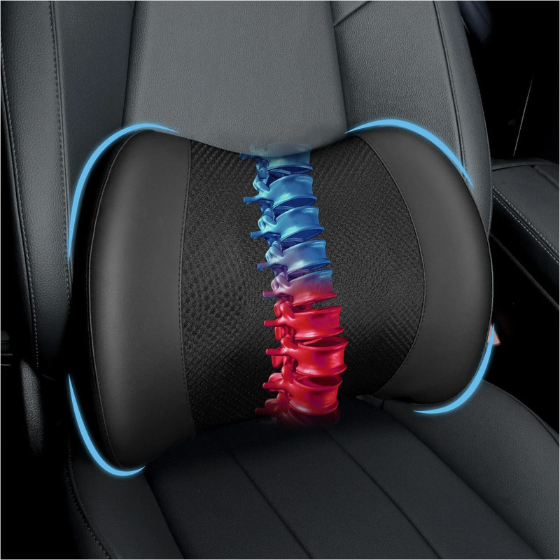 Lumbar Support Memory Foam Back Cushion For Car Office And Wheelchair 6