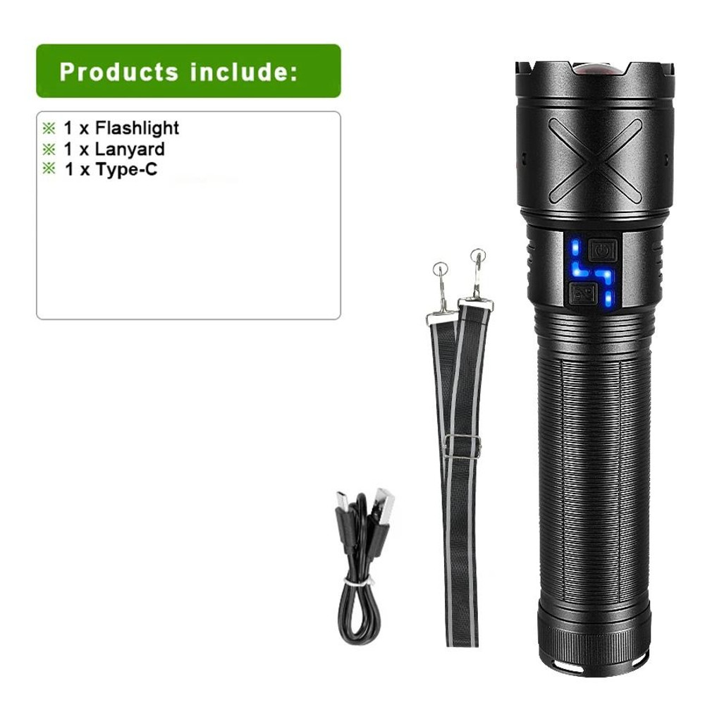 Rechargeable Ultra Bright LED Flashlight With Zoom USB Charging Waterproof Tactical Torch For Outdo 6