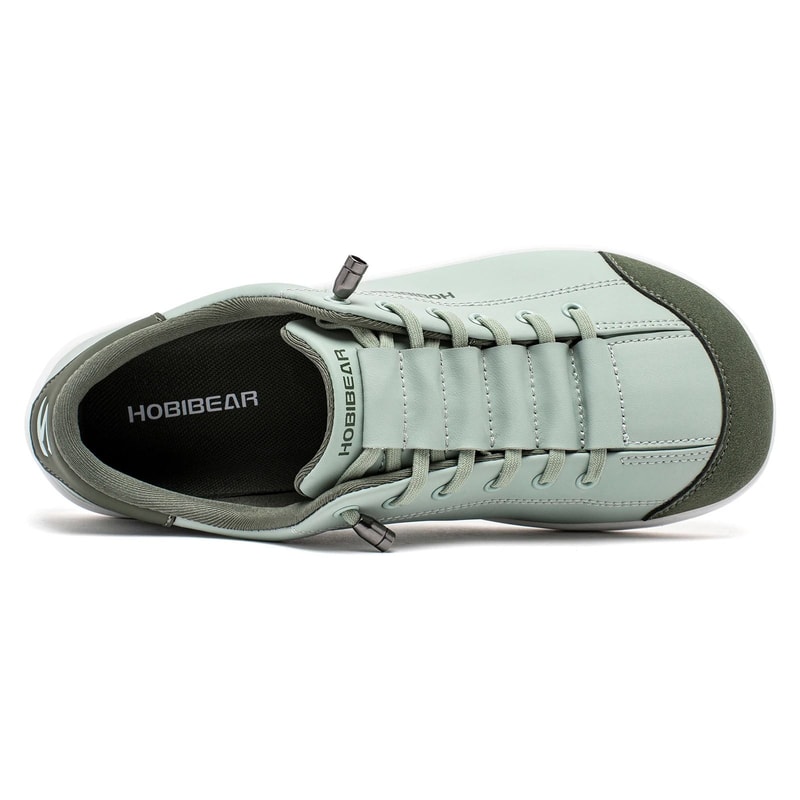 Unisex Wide Toe Barefoot Leather Sneakers With Adjustable Fit Slip On Design For Walking And Casual 4