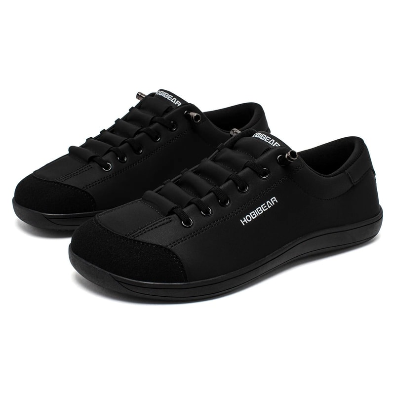 Unisex Wide Toe Barefoot Leather Sneakers With Adjustable Fit Slip On Design For Walking And Casual 5