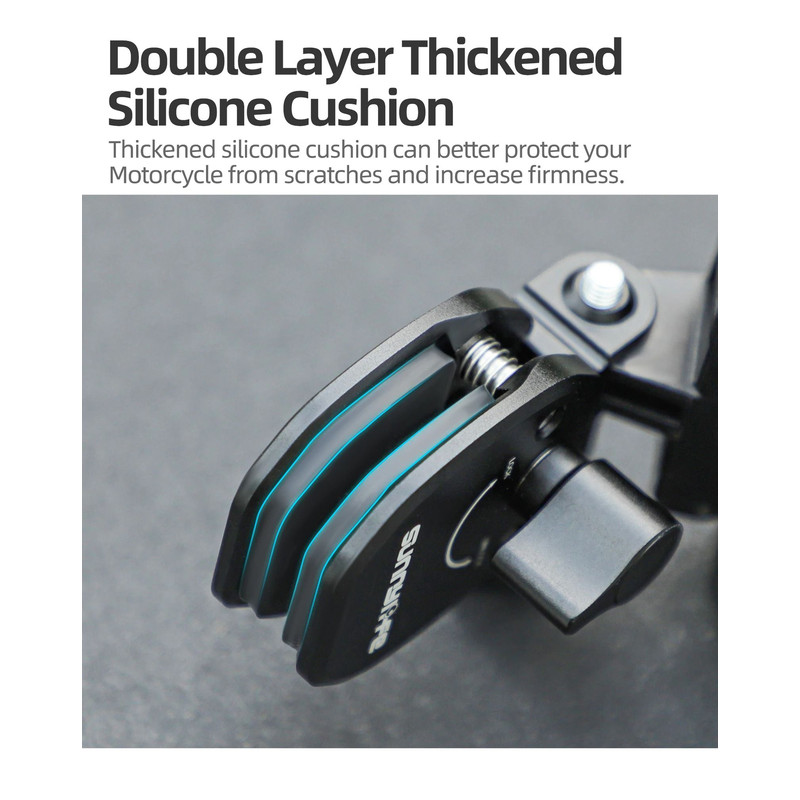 Motorcycle Windshield Mount Clamp For GoPro Insta360 DJI Osmo Action Cameras Aluminum Clip For Secu 5