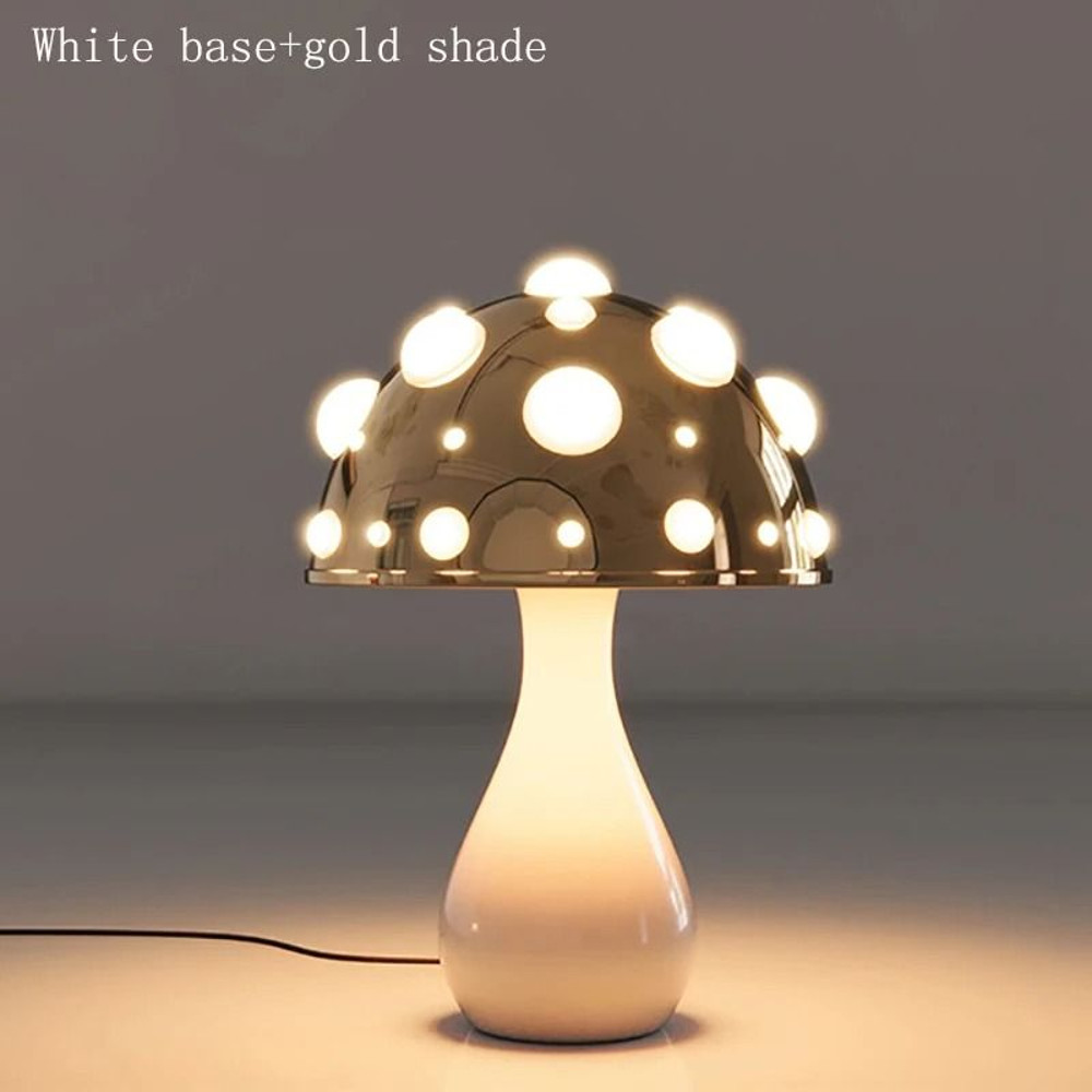 Shiitake Mushroom LED Desk Lamp With USB Or AC Power Tricolor Lighting Biomimetic Night Light For H 9