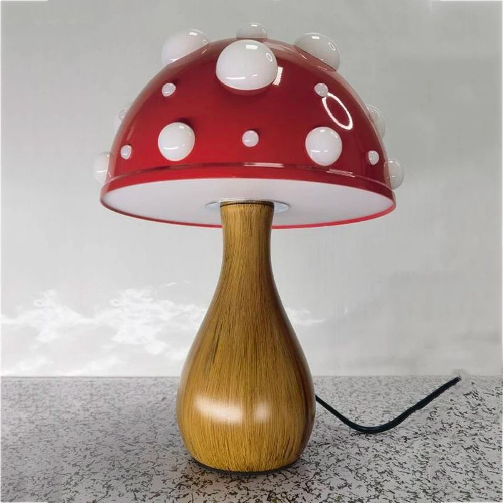 Shiitake Mushroom LED Desk Lamp With USB Or AC Power Tricolor Lighting Biomimetic Night Light For H 4