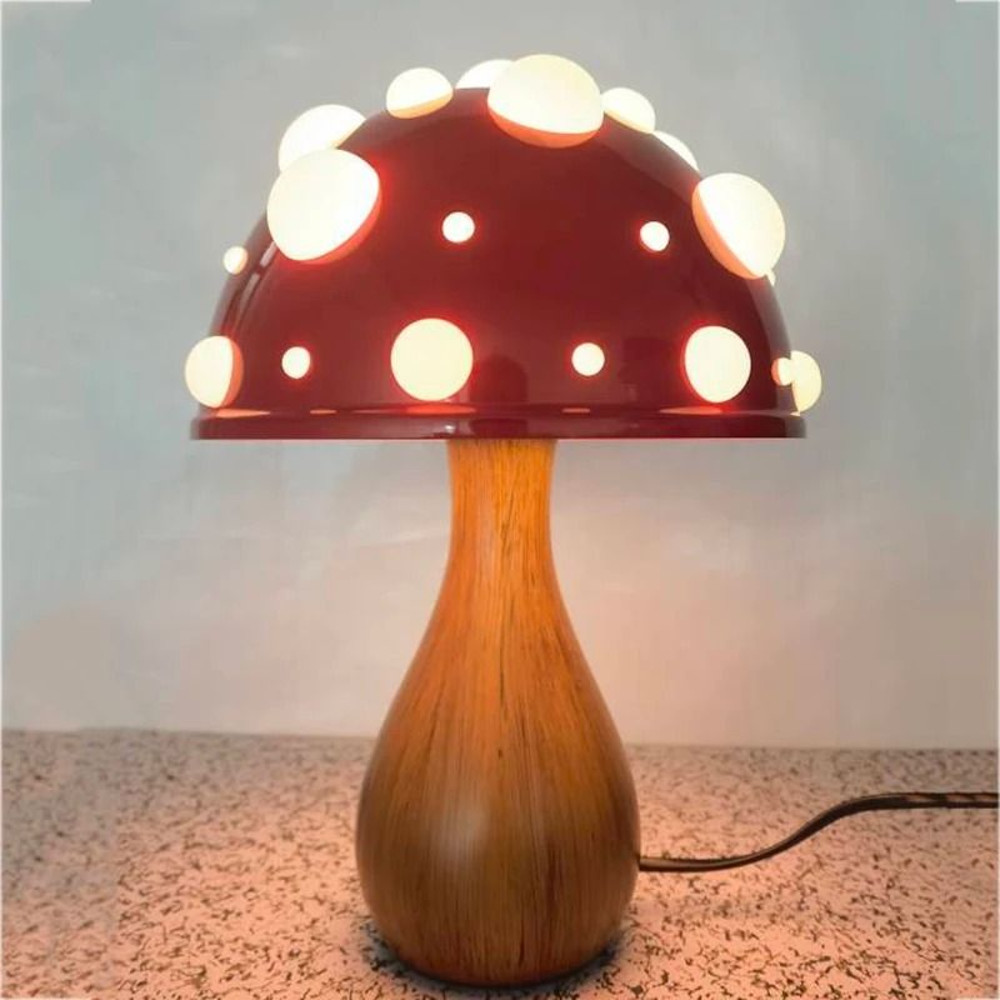Shiitake Mushroom LED Desk Lamp With USB Or AC Power Tricolor Lighting Biomimetic Night Light For H 5