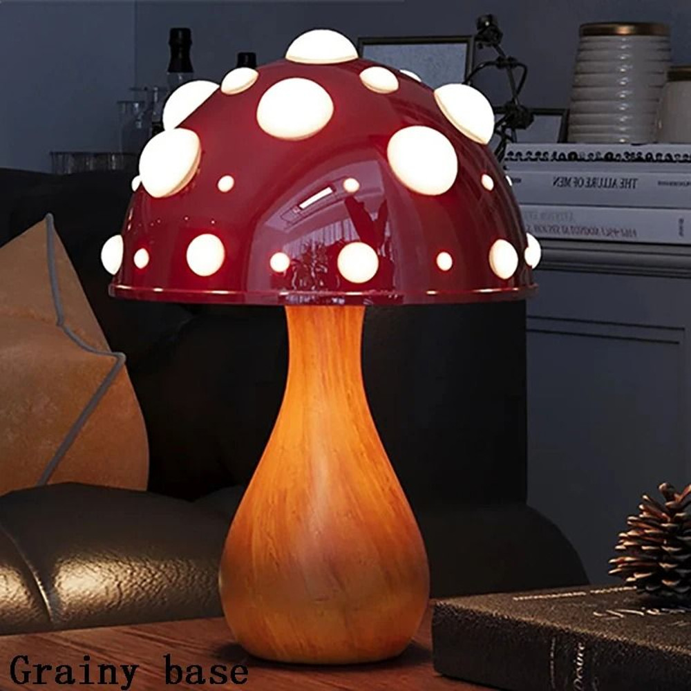 Shiitake Mushroom LED Desk Lamp With USB Or AC Power Tricolor Lighting Biomimetic Night Light For H 6