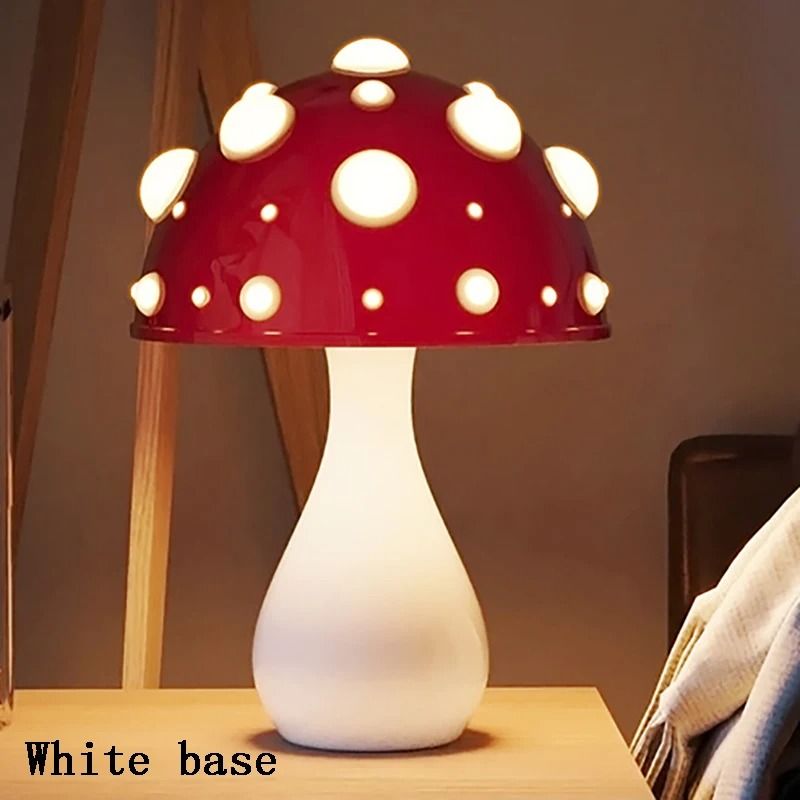Shiitake Mushroom LED Desk Lamp With USB Or AC Power Tricolor Lighting Biomimetic Night Light For H 7