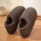 Waterproof Plush Winter Slippers For Women With Anti Slip Sole And Thick Cushion Indoor House Shoes 0