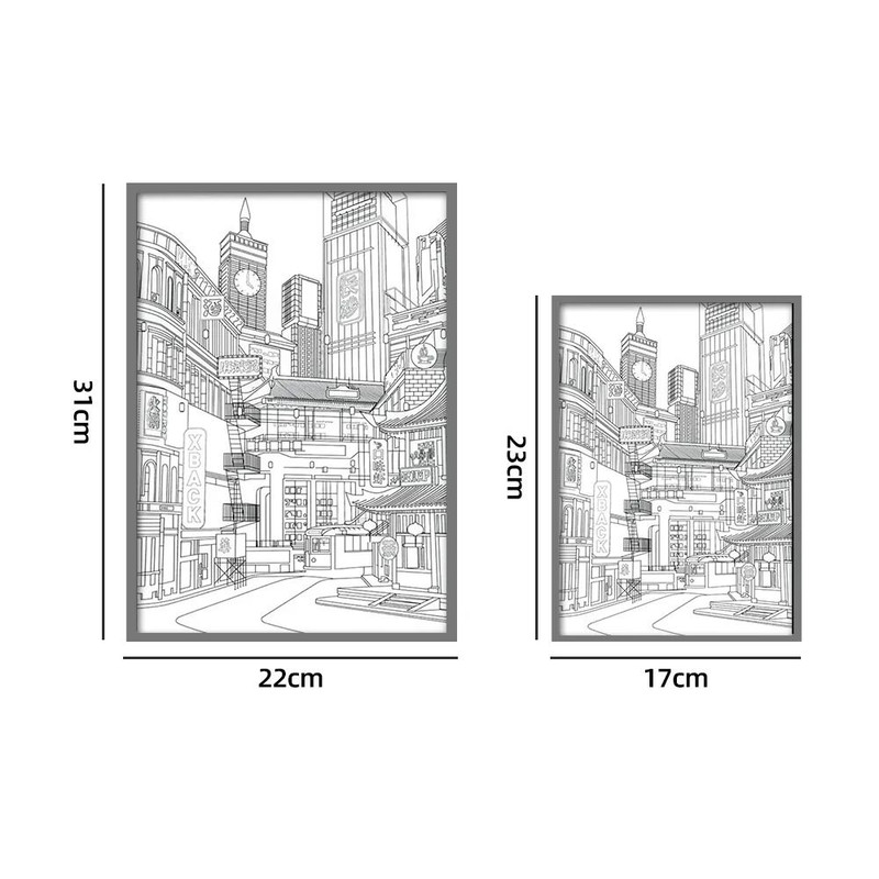 LED City Night View Light Painting With USB Power Dimming HD Wall Art For Bedroom Living Room Roman 5