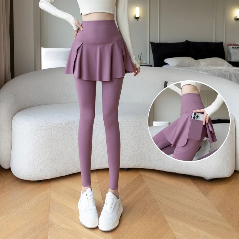 High Waist Seamless Womens Fitness Leggings With Pocket And Fake Two Piece Hip Lifting Design For Y 9