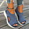 Plus Size Mesh Platform Sandals For Women Lightweight Open Toe Wedge Summer Shoes For Casual Walkin 3