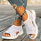 Plus Size Mesh Platform Sandals For Women Lightweight Open Toe Wedge Summer Shoes For Casual Walkin 7