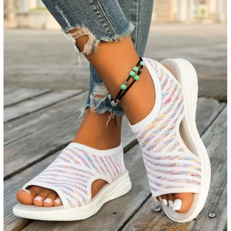 Plus Size Mesh Platform Sandals For Women Lightweight Open Toe Wedge Summer Shoes For Casual Walkin 7