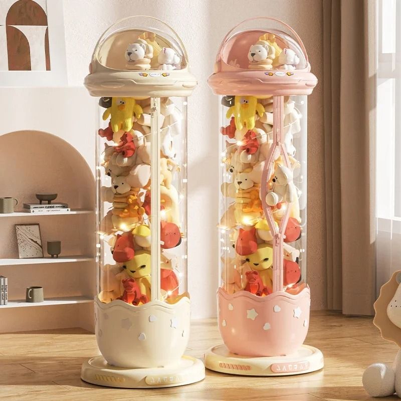 Astronaut Plush Toy Storage Box With Transparent Front Zipper Lid For Kids Stuffed Animal Or Toy Ro 0