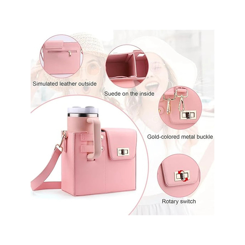 Outdoor Crossbody Water Bottle Bag With Adjustable Strap And Insulated Lining For Travel Hiking And 3