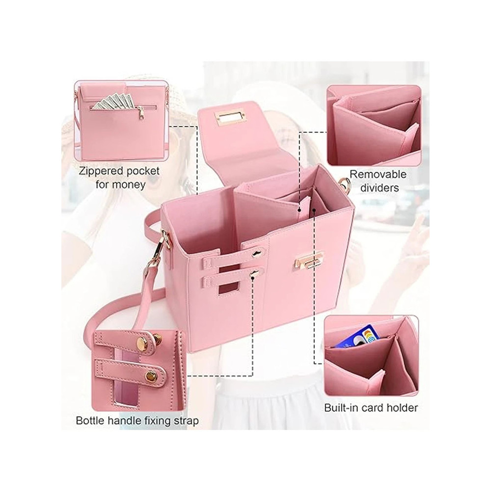 Outdoor Crossbody Water Bottle Bag With Adjustable Strap And Insulated Lining For Travel Hiking And 4