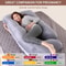 G Shaped Full Body Pregnancy Pillow With Removable Cover For Belly Back And Hip Support During Mate 0