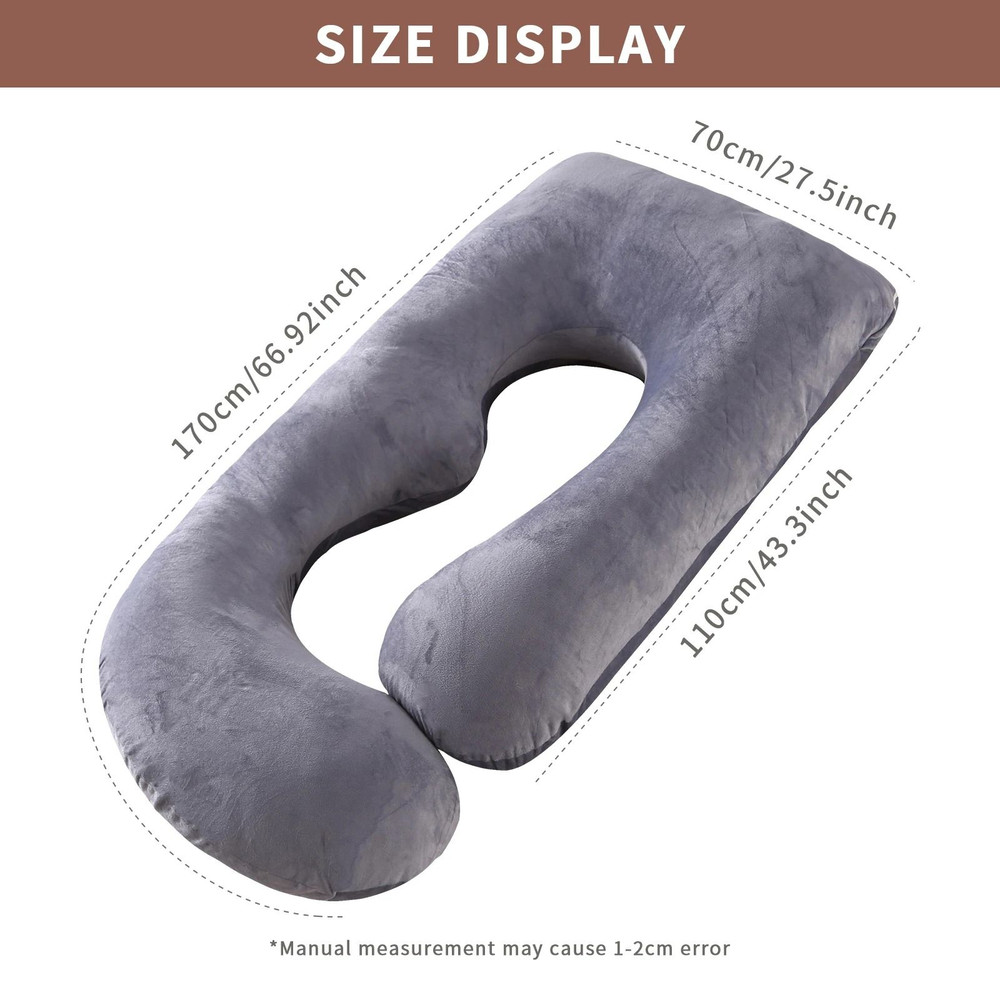 G Shaped Full Body Pregnancy Pillow With Removable Cover For Belly Back And Hip Support During Mate 1
