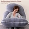 G Shaped Full Body Pregnancy Pillow With Removable Cover For Belly Back And Hip Support During Mate 2