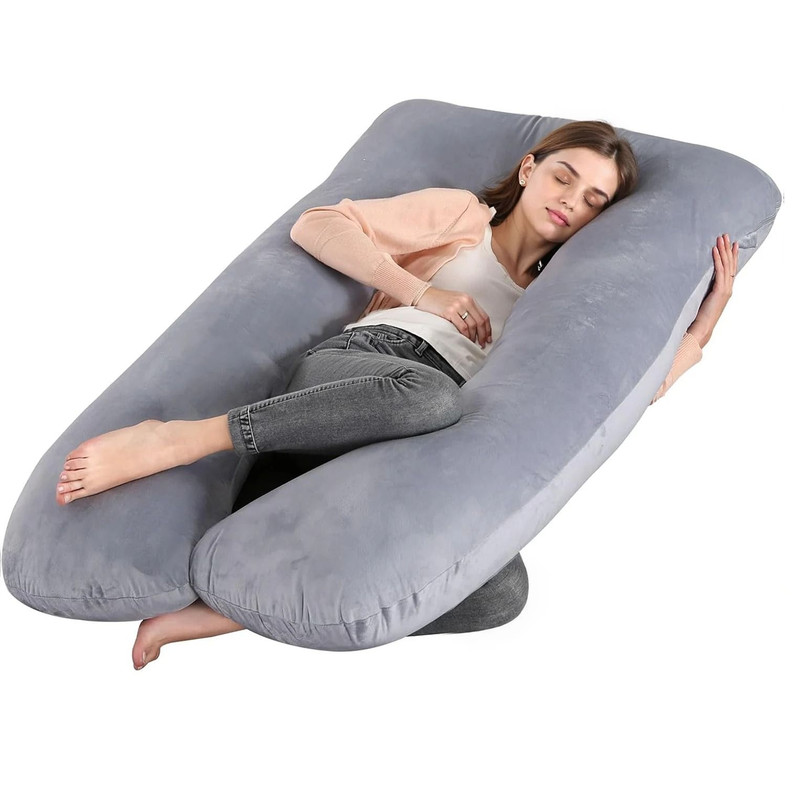 G Shaped Full Body Pregnancy Pillow With Removable Cover For Belly Back And Hip Support During Mate 7