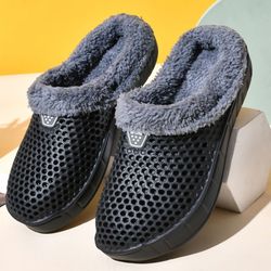 warm cotton slippers for men and women with thickened velvet interior and non slip sole for indoor winter comfort
