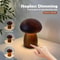 Wooden Mushroom Night Light Rechargeable Stepless Dimming Bedside Lamp With 3 Color Modes 3