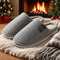 Winter Cotton Slippers For Men And Women Non Slip Indoor Slides Plush Warm Couple Flats Shoes 5