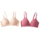2Pcs Seamless Glossy Push Up Bras For Women Soft Bralette Lingerie Non Wire Comfortable Support S T 10