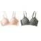 2Pcs Seamless Glossy Push Up Bras For Women Soft Bralette Lingerie Non Wire Comfortable Support S T 11