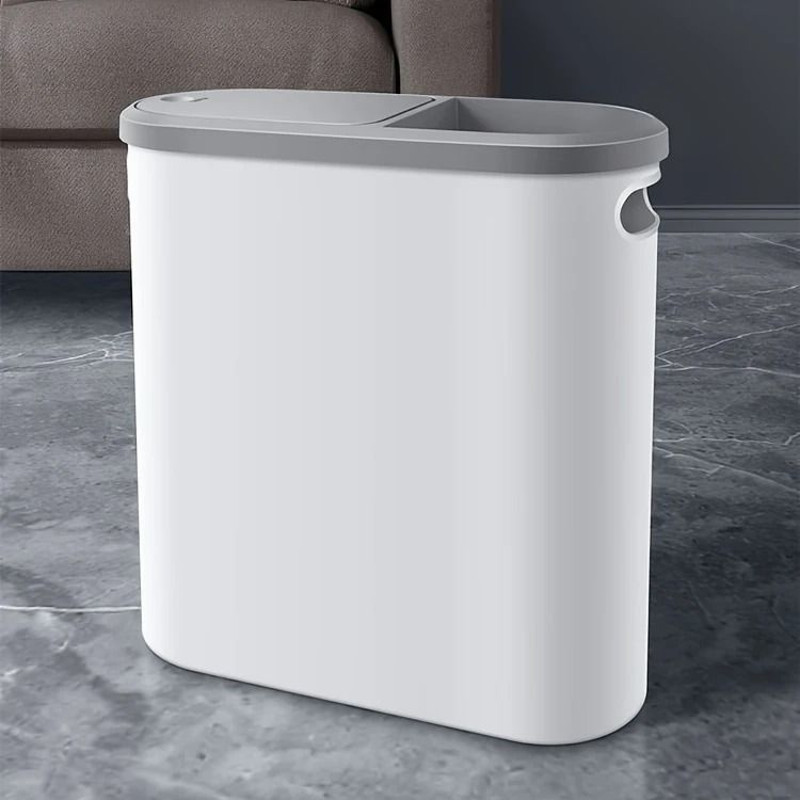 Slim 10L Press Lid Bathroom Trash Can With Lid For Kitchen Bedroom Gap Storage Waste Bin With Space 6