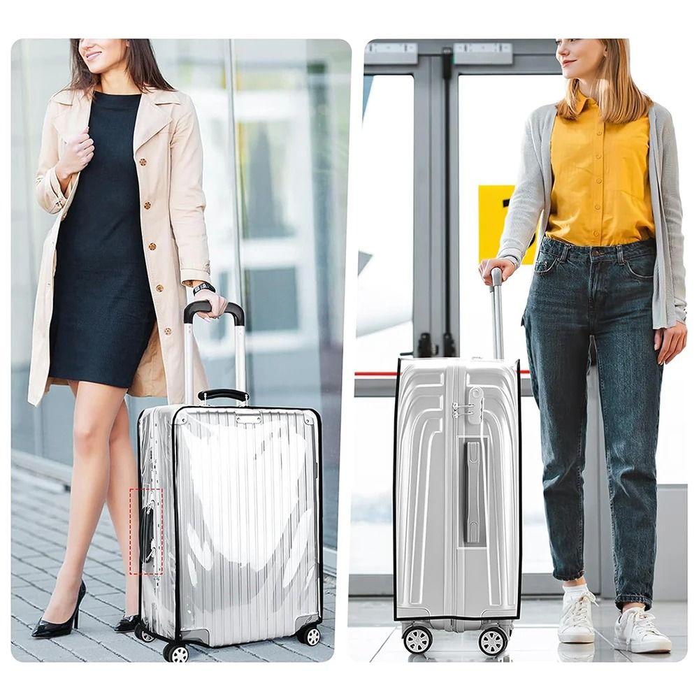 Transparent PVC Luggage Cover For Suitcases Waterproof Scratch Resistant Travel Protector 2