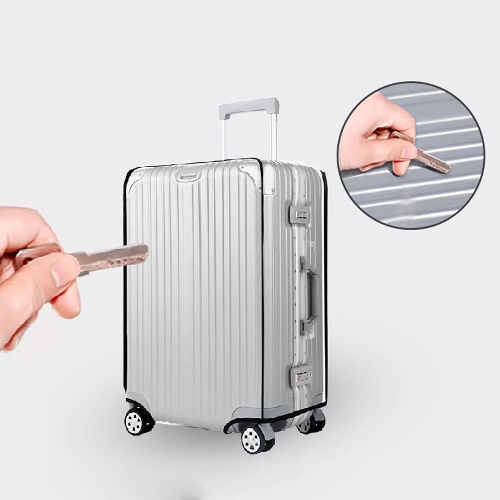 Transparent PVC Luggage Cover For Suitcases Waterproof Scratch Resistant Travel Protector 3