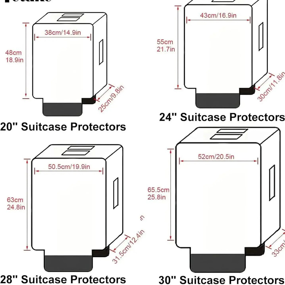 Transparent PVC Luggage Cover For Suitcases Waterproof Scratch Resistant Travel Protector 5