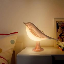 led touch control bird lamp with rechargeable battery and dimmable light for any room
