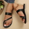 Womens Summer Slip On Sandals With PU Leather Straps And Flat Heel For Casual Beach Outfits 5