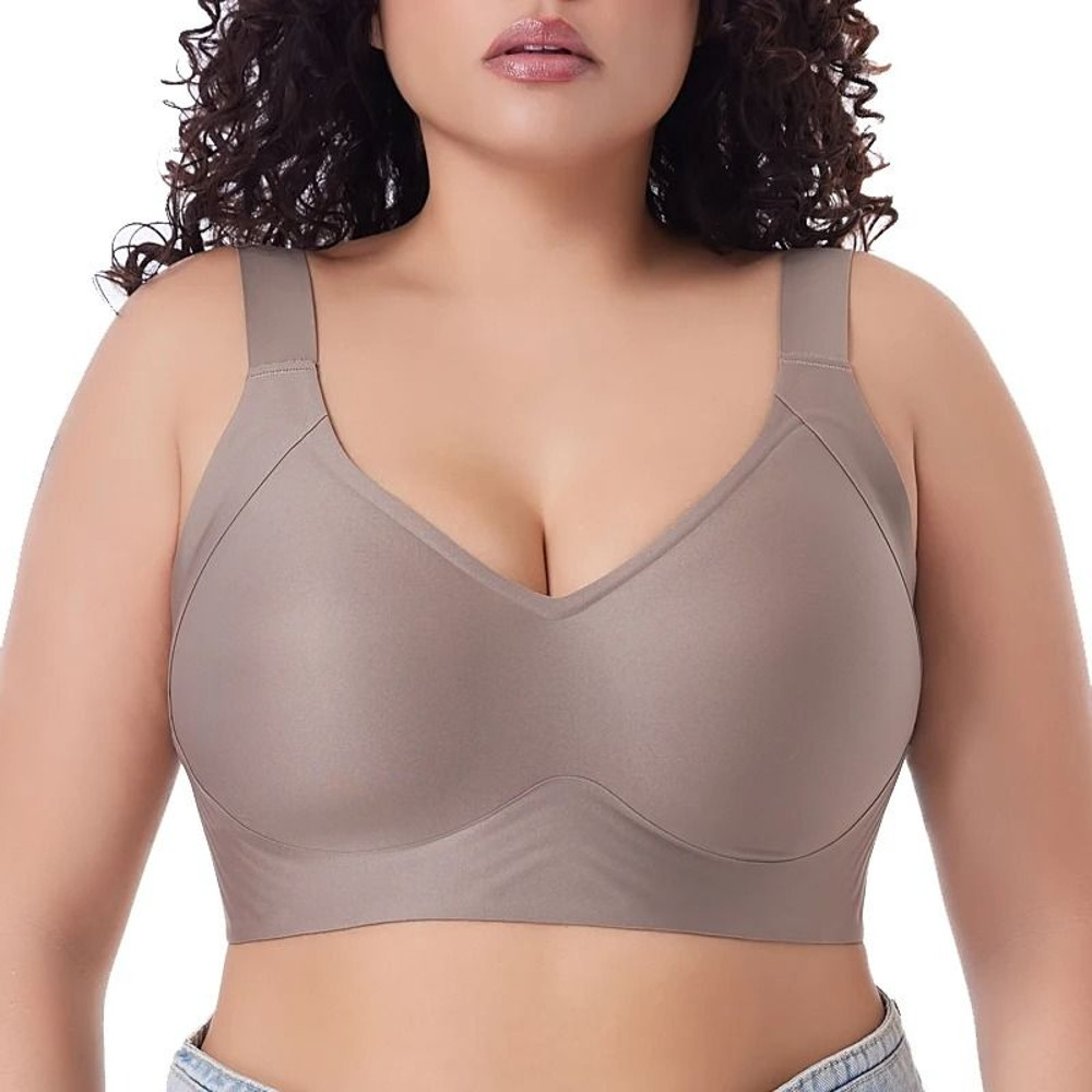 Womens Seamless Push Up Bra With Wireless Thin Cup And Plus Size Fit M To 6XL 1