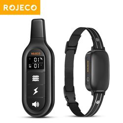 rechargeable waterproof dog training collar with remote vibration and shock modes for bark control
